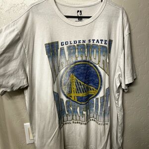 NBA White Warriors Short Sleeve Tee